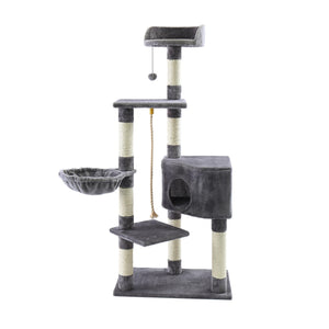 Arbre à Chat Gris - Aventure & Confort - Design Moderne