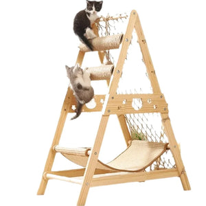 Arbre à chat avec grattoir et hamac - Design stable