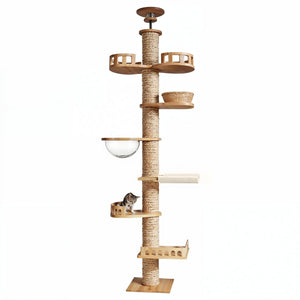 Arbre à Chat XXL Bois Personnalisable - Griffoir Intégré